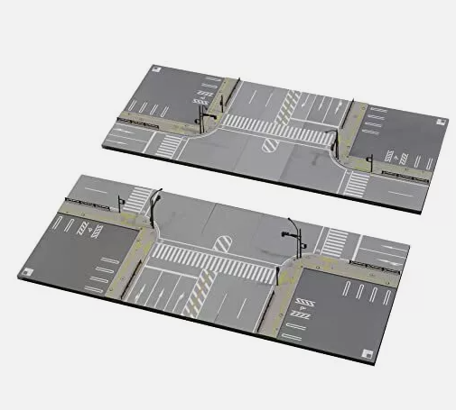Unitram Expansion Four-Way Street Intersection Set