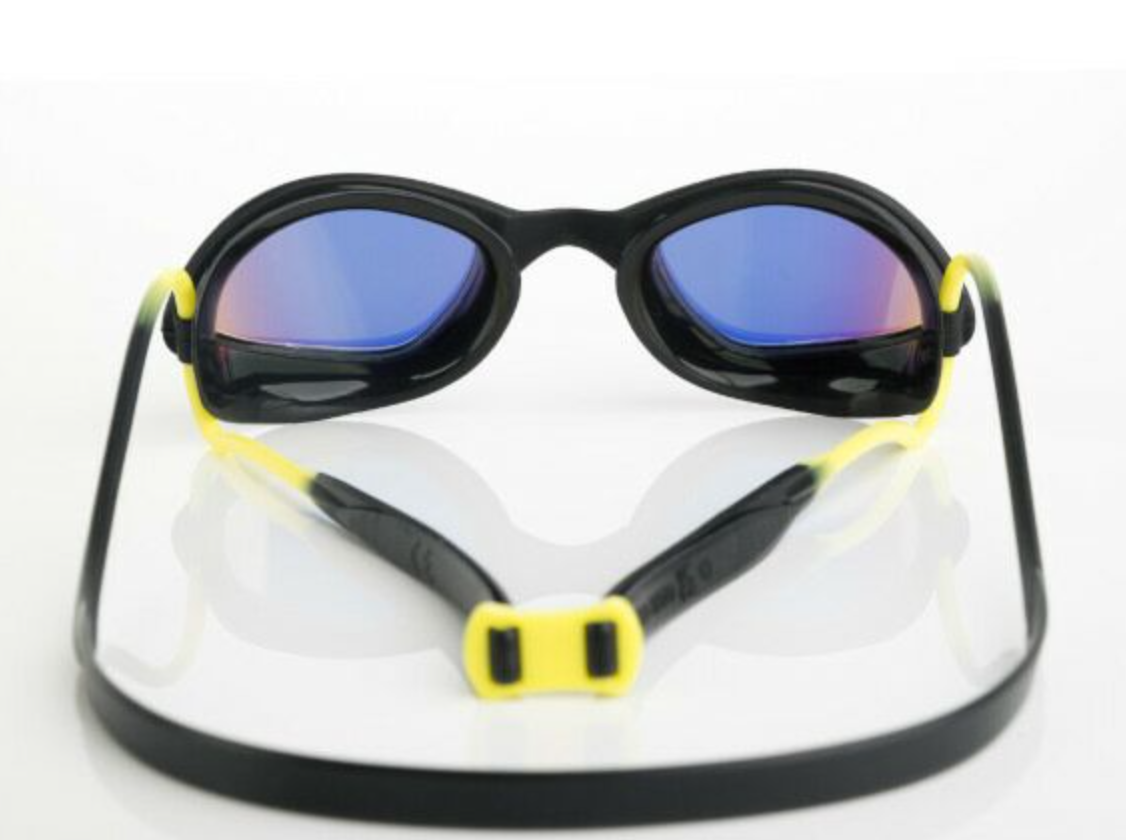 Zoggs Tiger Titanium Swim Goggles - Black/Yellow - Lens: Mirror Lime - 2
