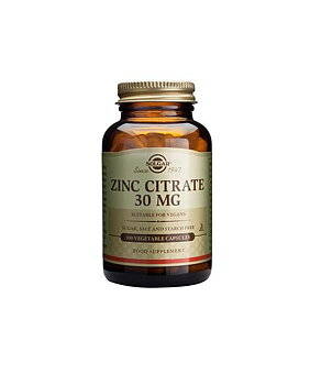  Zinc Citrate 30 mg, 100 caps  Solgar