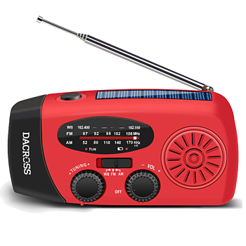 Nödradio AM/FM - Powerbank/ Solcell inkl USB