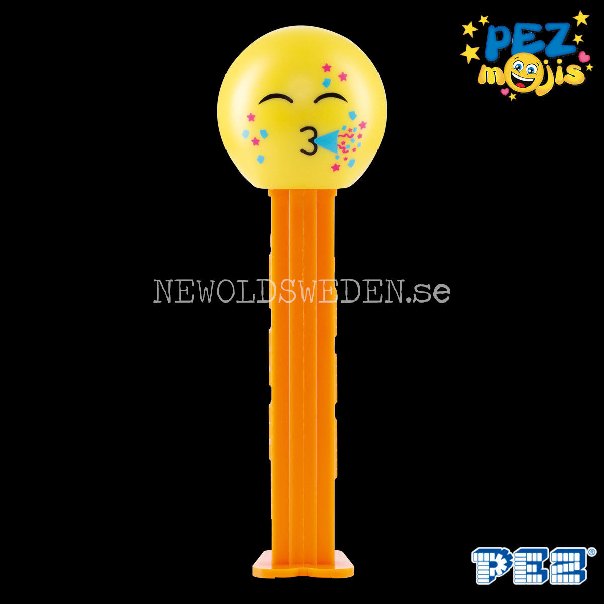 PEZ Dispenser PARTY ORANGE + Candy - PEZmojis - PE26 - 4