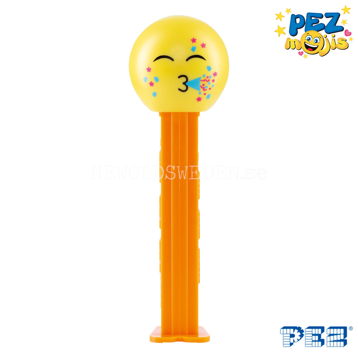 PEZ Dispenser PARTY ORANGE + Candy - PEZmojis - PE26 - 7