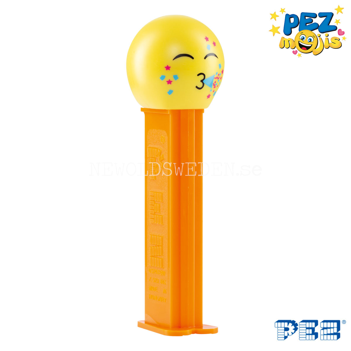 PEZ Dispenser PARTY ORANGE + Candy - PEZmojis - PE26 - 6
