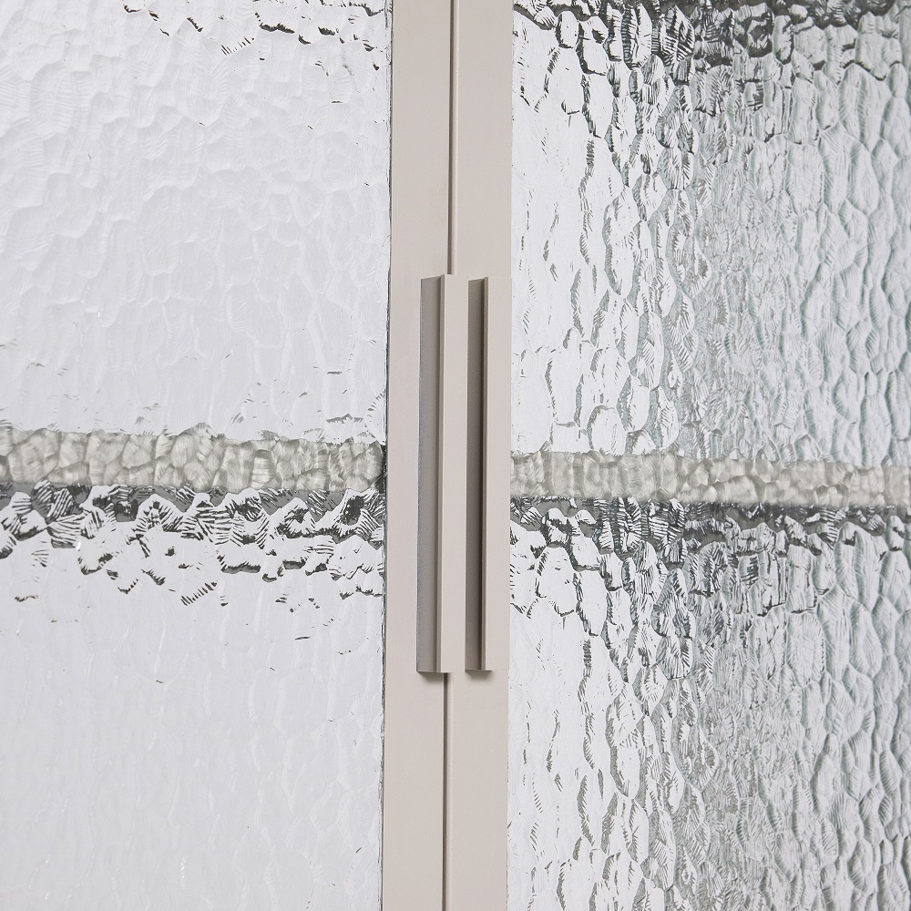 Vitrinskåp PLEX grå glas sidor Hubsch - 6