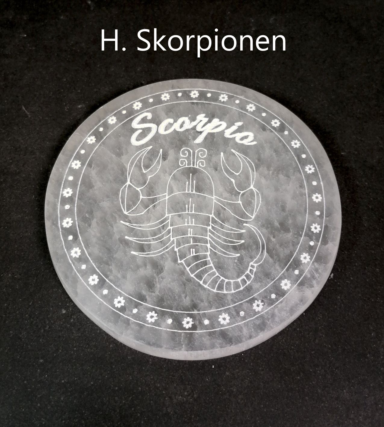 Selenit laddningsplatta - Zodiak / Stjärntecken - 9