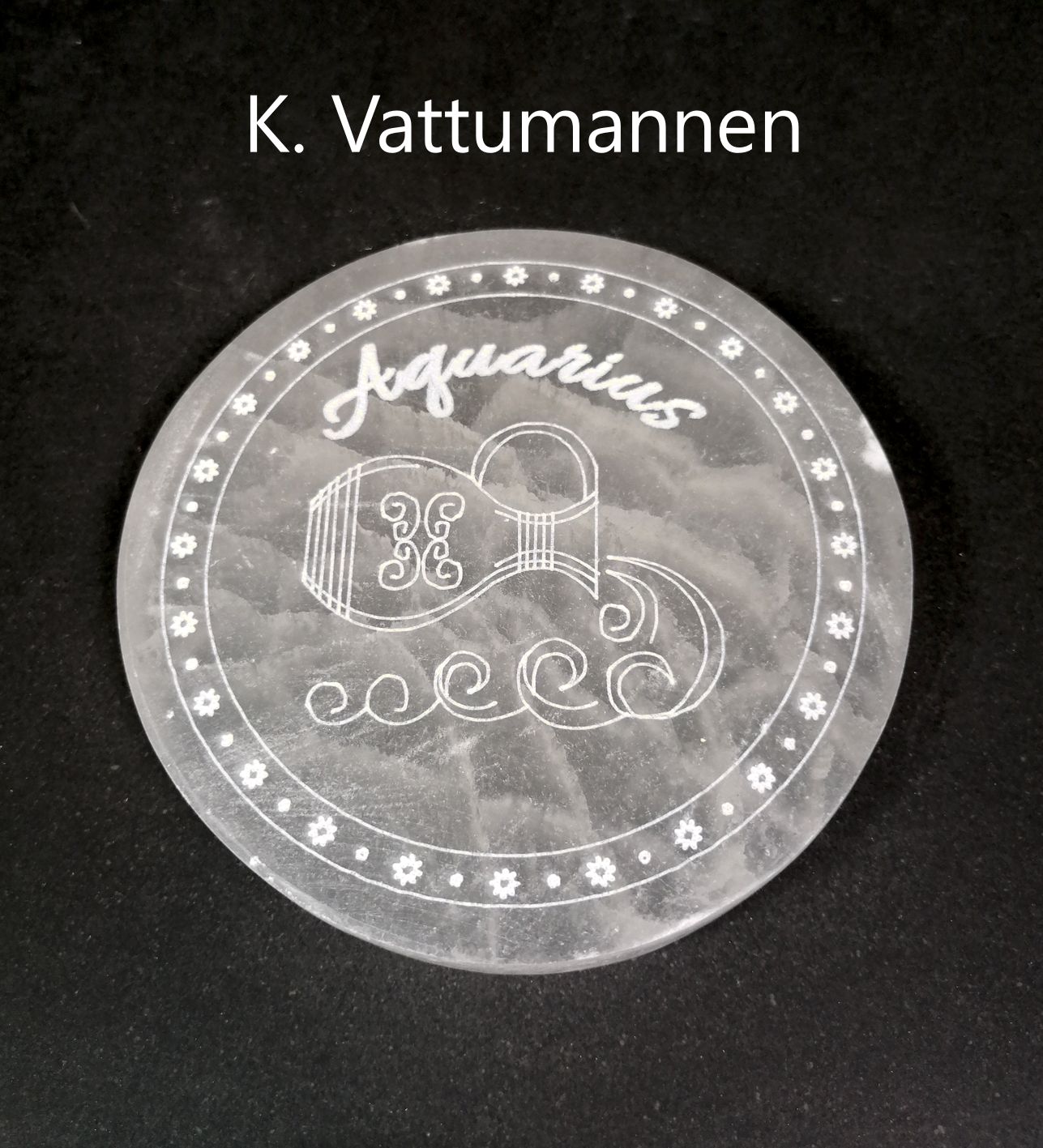 Selenit laddningsplatta - Zodiak / Stjärntecken - 12