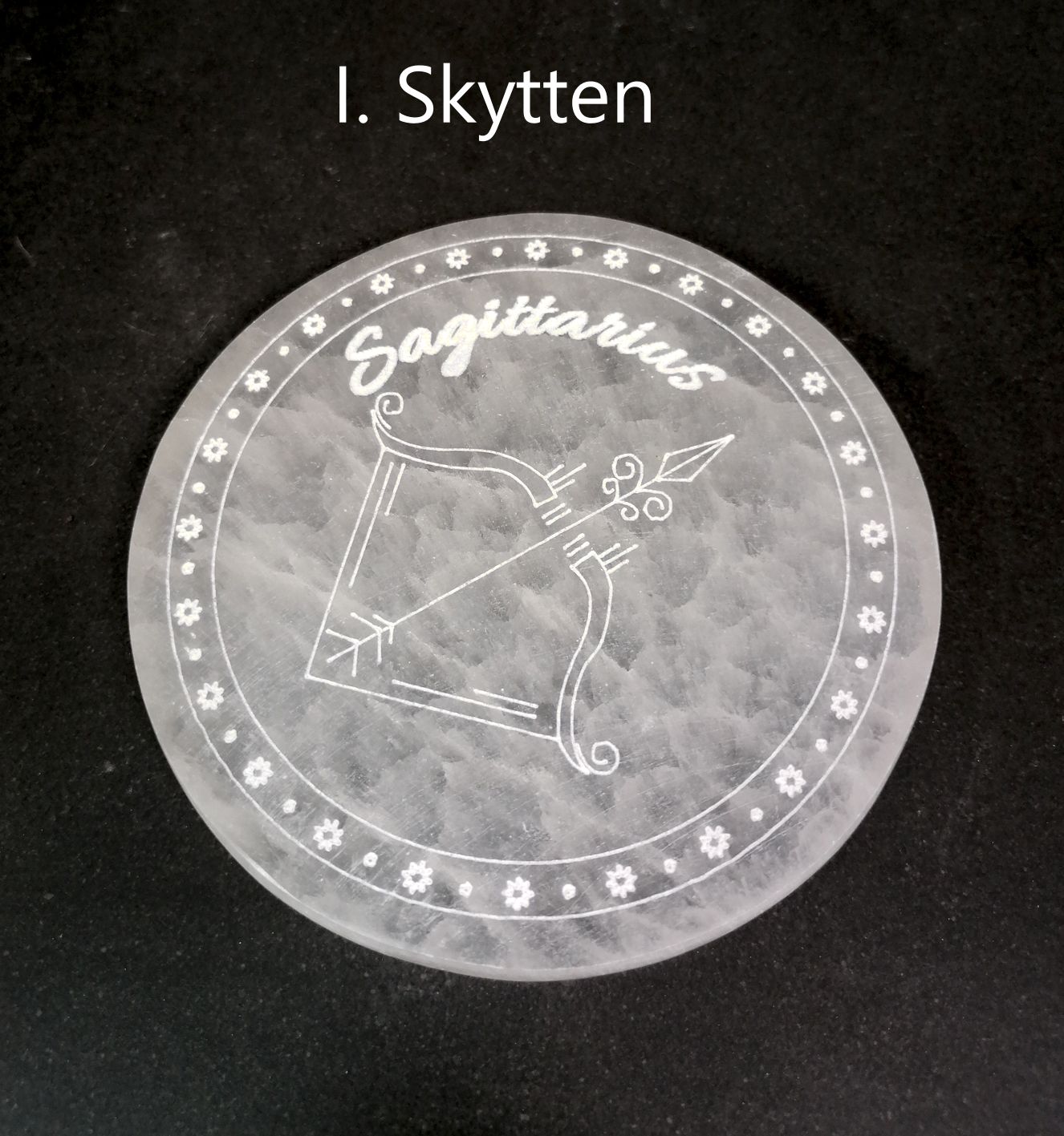 Selenit laddningsplatta - Zodiak / Stjärntecken - 10