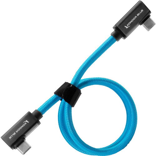 Kondor Blue 18"/45cm  Dual Right-Angle USB-C Cable - 2
