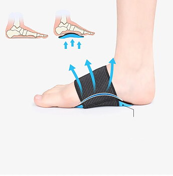 Fodbue støtte med ergonomiske gelpuder