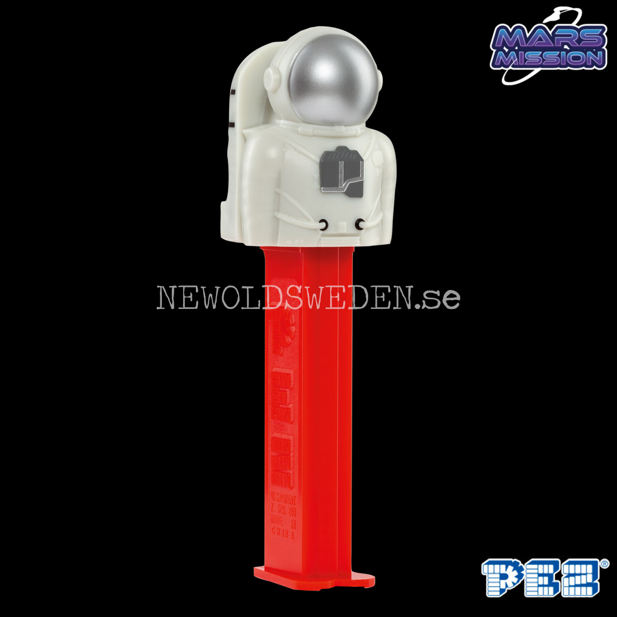 PEZ Dispenser ASTRONAT SILVER + Candy - Mars Mission - PE29