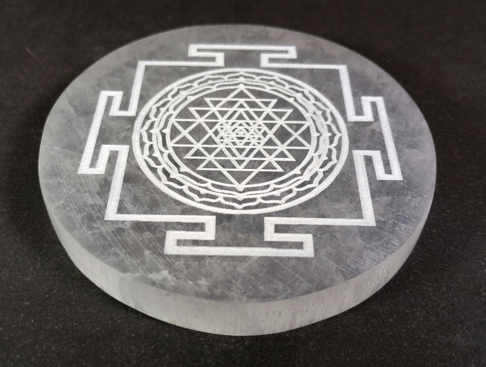 Selenit laddningsplatta - Sri Yantra - 2