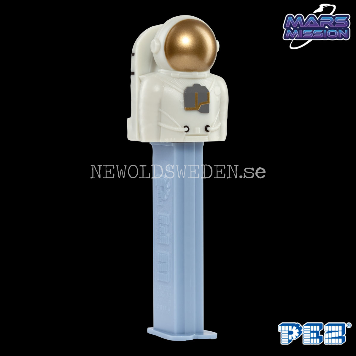 PEZ Dispenser ASTRONAT GOLD + Candy - Mars Mission - PE29