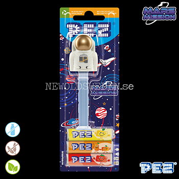PEZ Dispenser ASTRONAT GOLD + Candy - Mars Mission - PE29