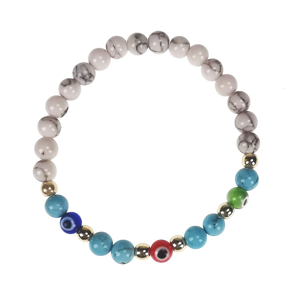 IAMLUND Evil Eye Beads armband turkos