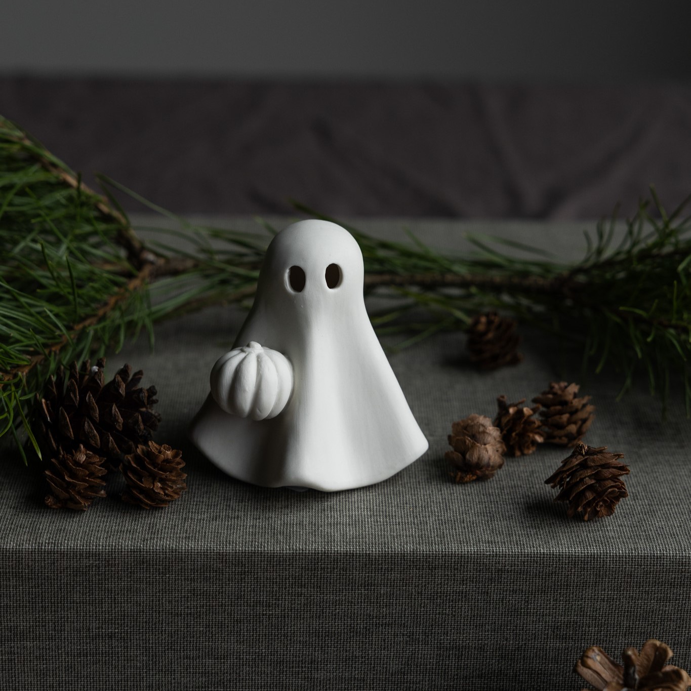 Spöke Sam Keramik Vit - Liten