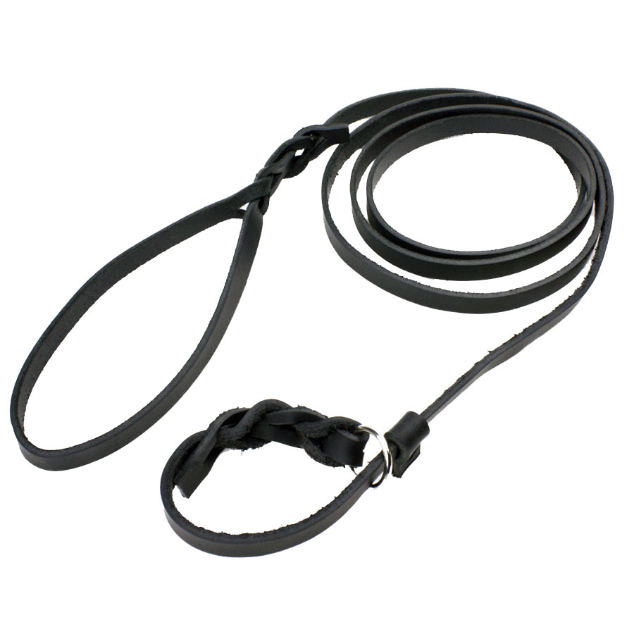 Retrieverkoppel i Läder med stopp 14 mm - 2
