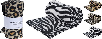 Filt fleece 130x160cm djurmönster