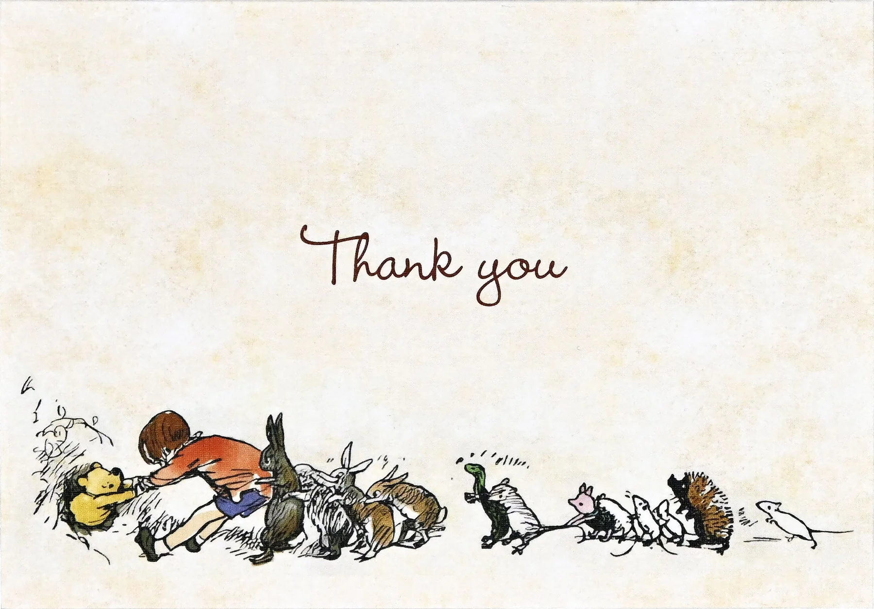 Thank You Note Card Pooh Bear - 2