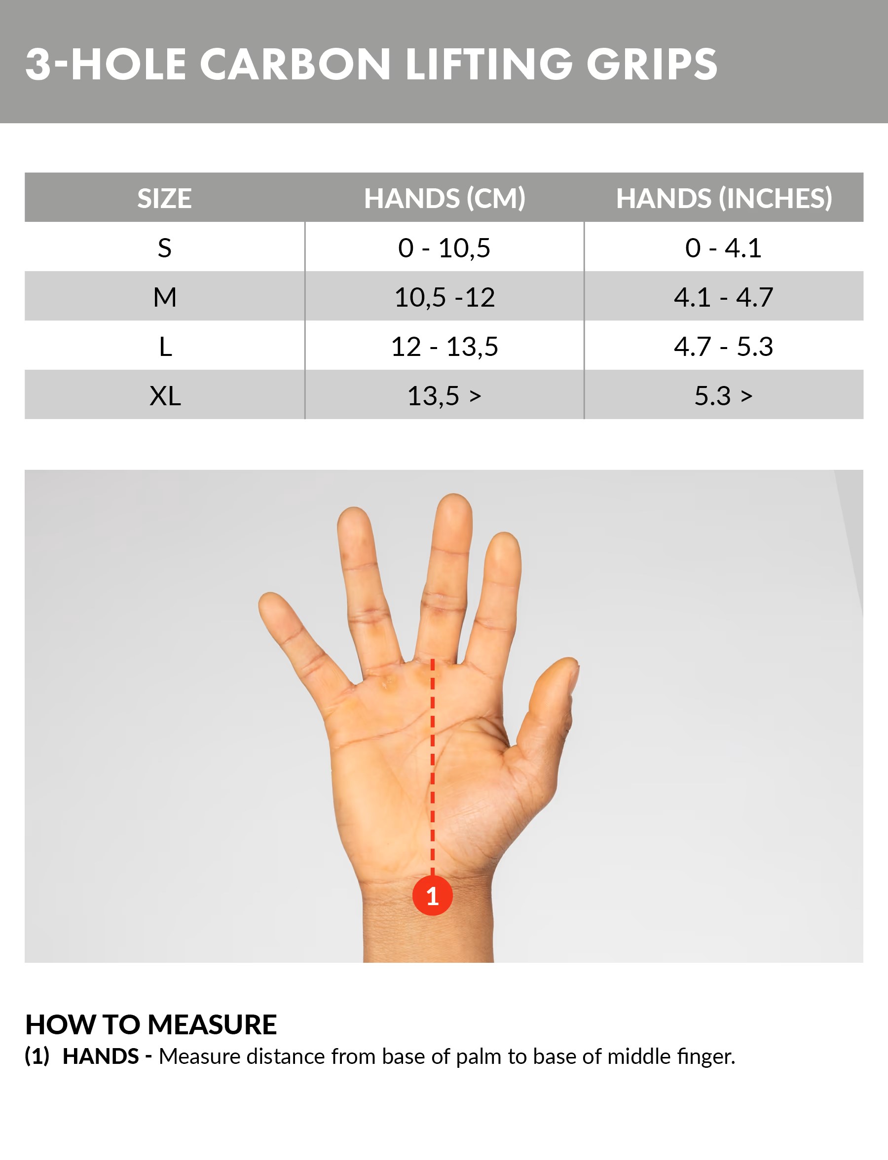 3-Hole Carbon Lifting Grips, black - 4