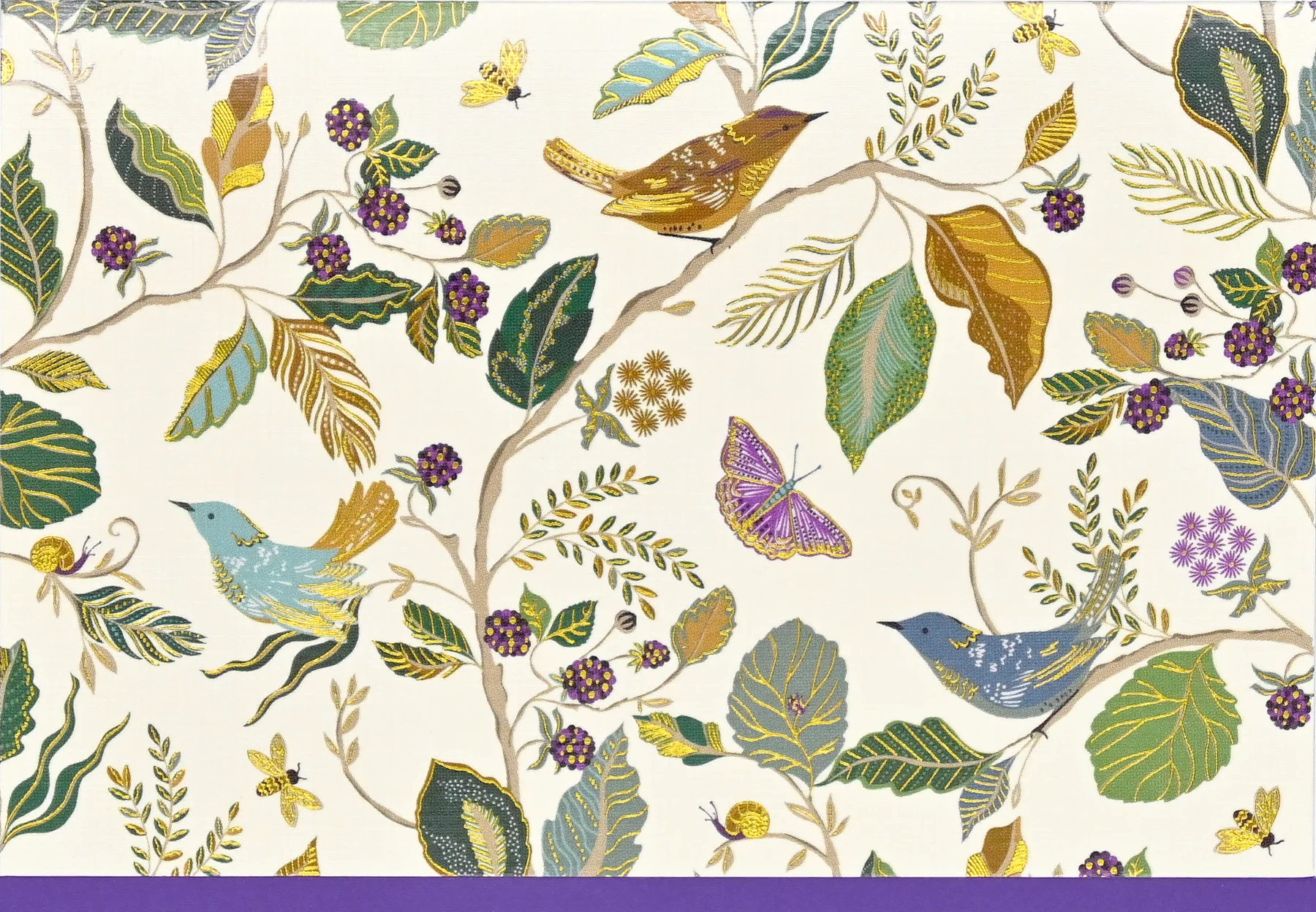 Note Card Birds And Berries - 2