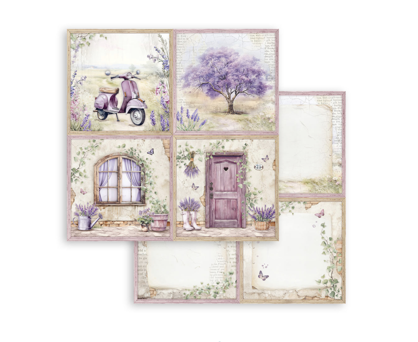 Stamperia Paper Pad 12X12 - Lavender - 6
