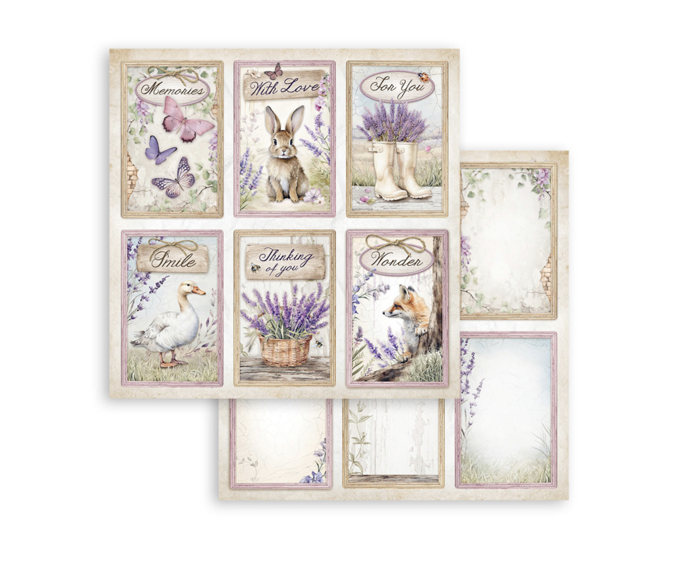 Stamperia Paper Pad 12X12 - Lavender - 7