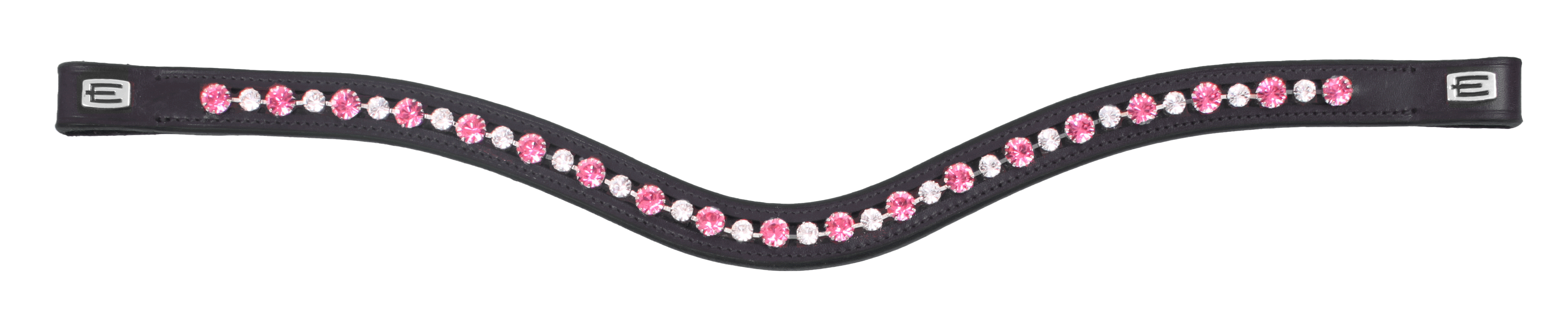 Pannband by Equalityline i svart läder med stenar - 5