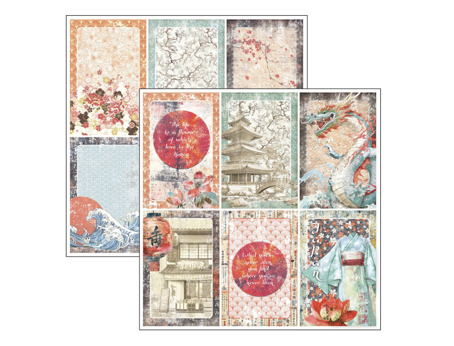 Ciao Bella Land of the Rising sun - Paperpad 8"X8"  12/pkg  - 7