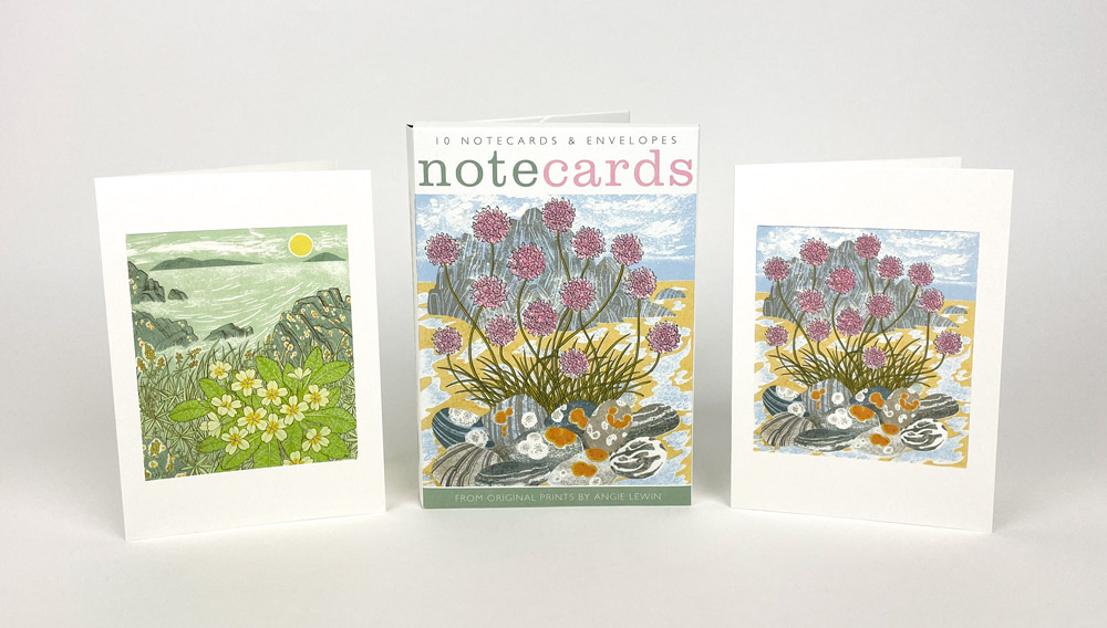 Island Primrose & Sea Pinks and Pebbles Notecard Wallet