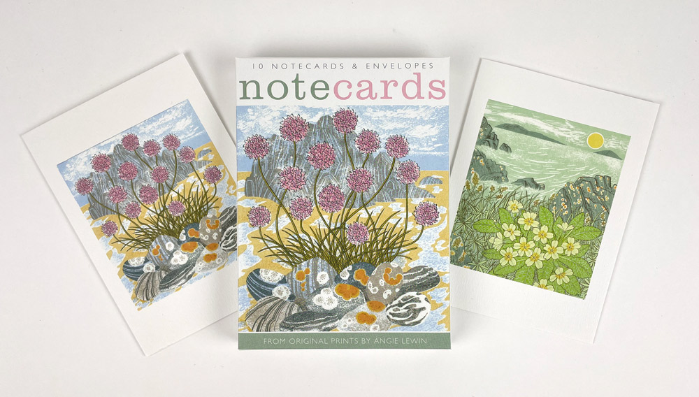 Island Primrose & Sea Pinks and Pebbles Notecard Wallet - 3