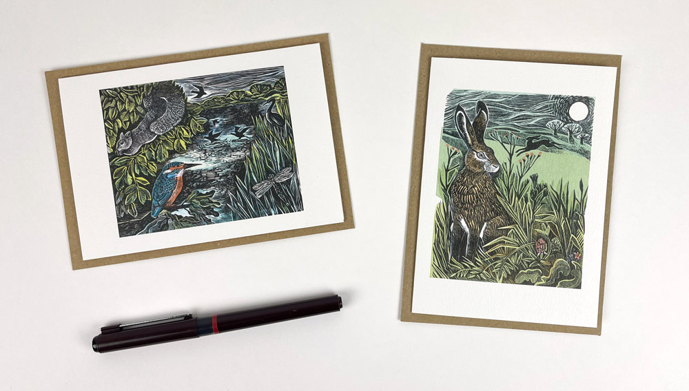 Kingfisher and Squirrel & Hidden Hares Notecard Wallet - 2