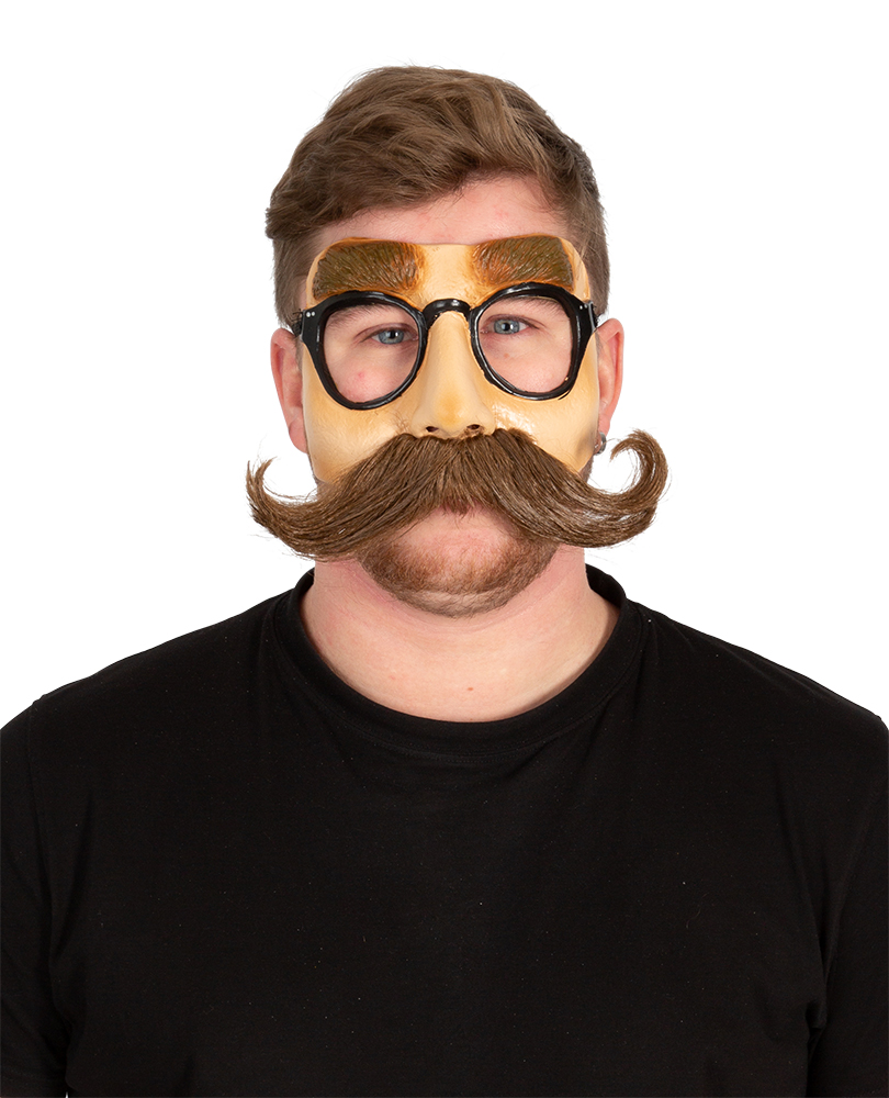 Glasses and moustache mask online