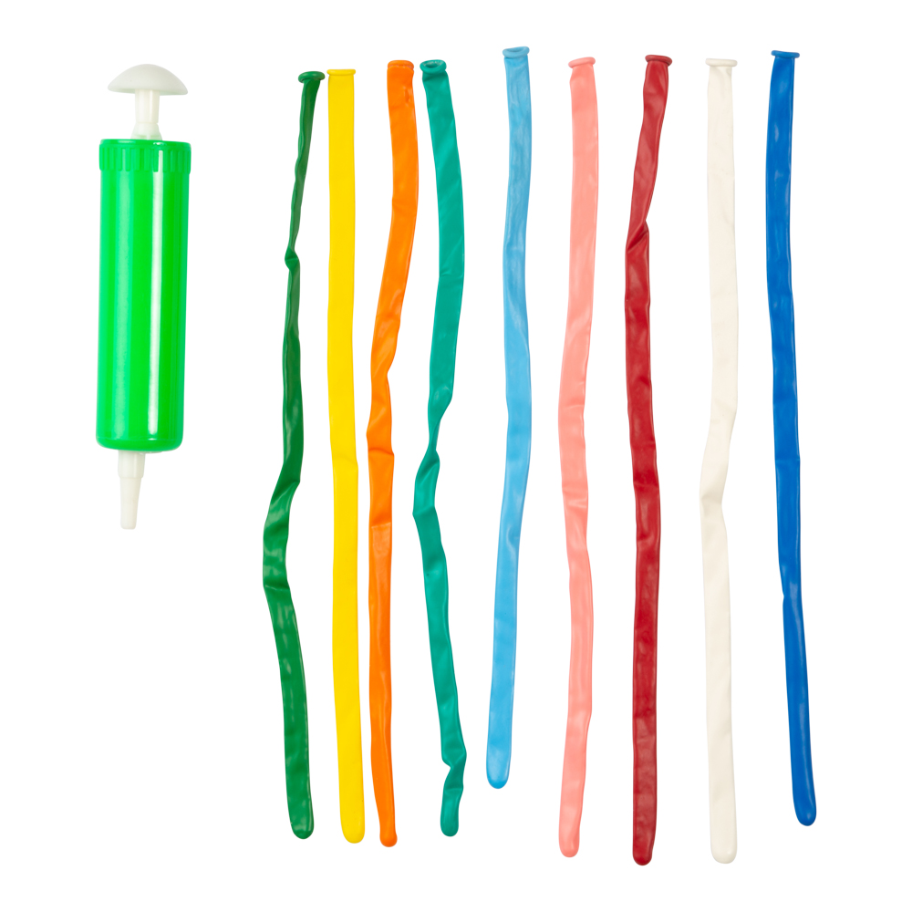 Figuuri ilmapallot sis. pumpun 20-pack