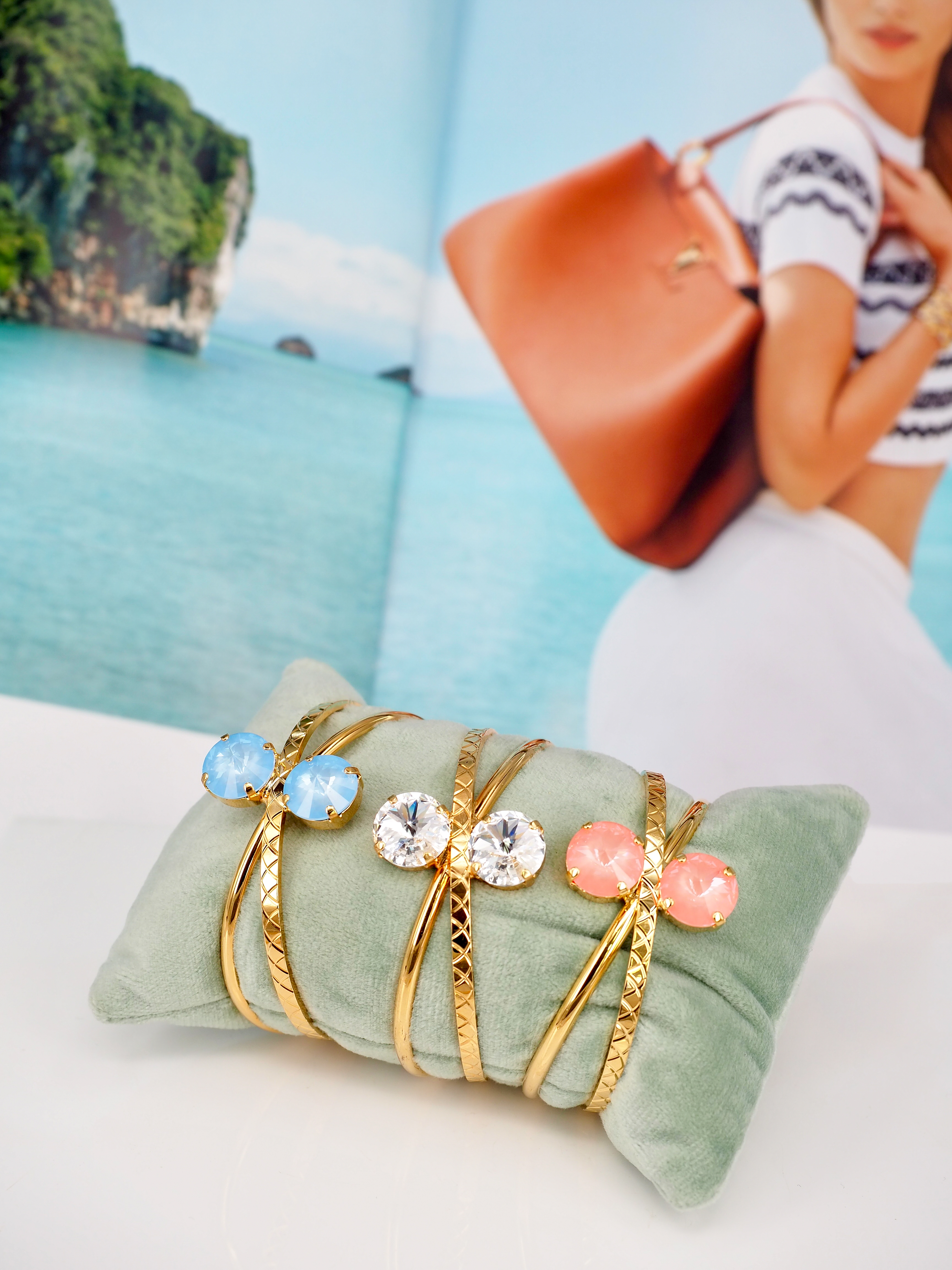 Armband X-Shaped Cuff Sky Ignite Gold - 2
