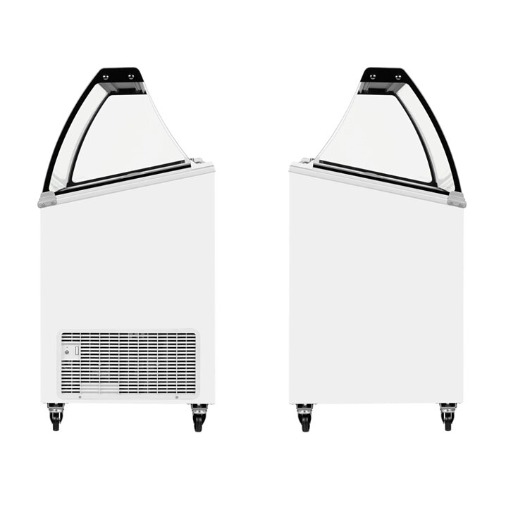 Skopglassfrys IC301SCE+SO  7×5 liter, vinklade skjutlock