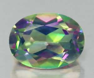 Impresionante piedra preciosa de topacio místico natural ovalado de 1,34 ct