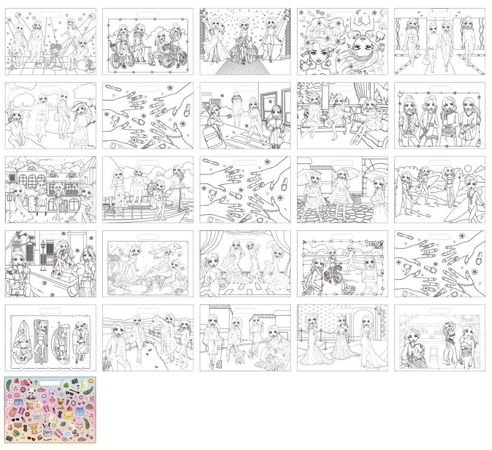 Sense Colouring Book med Stickers - 2