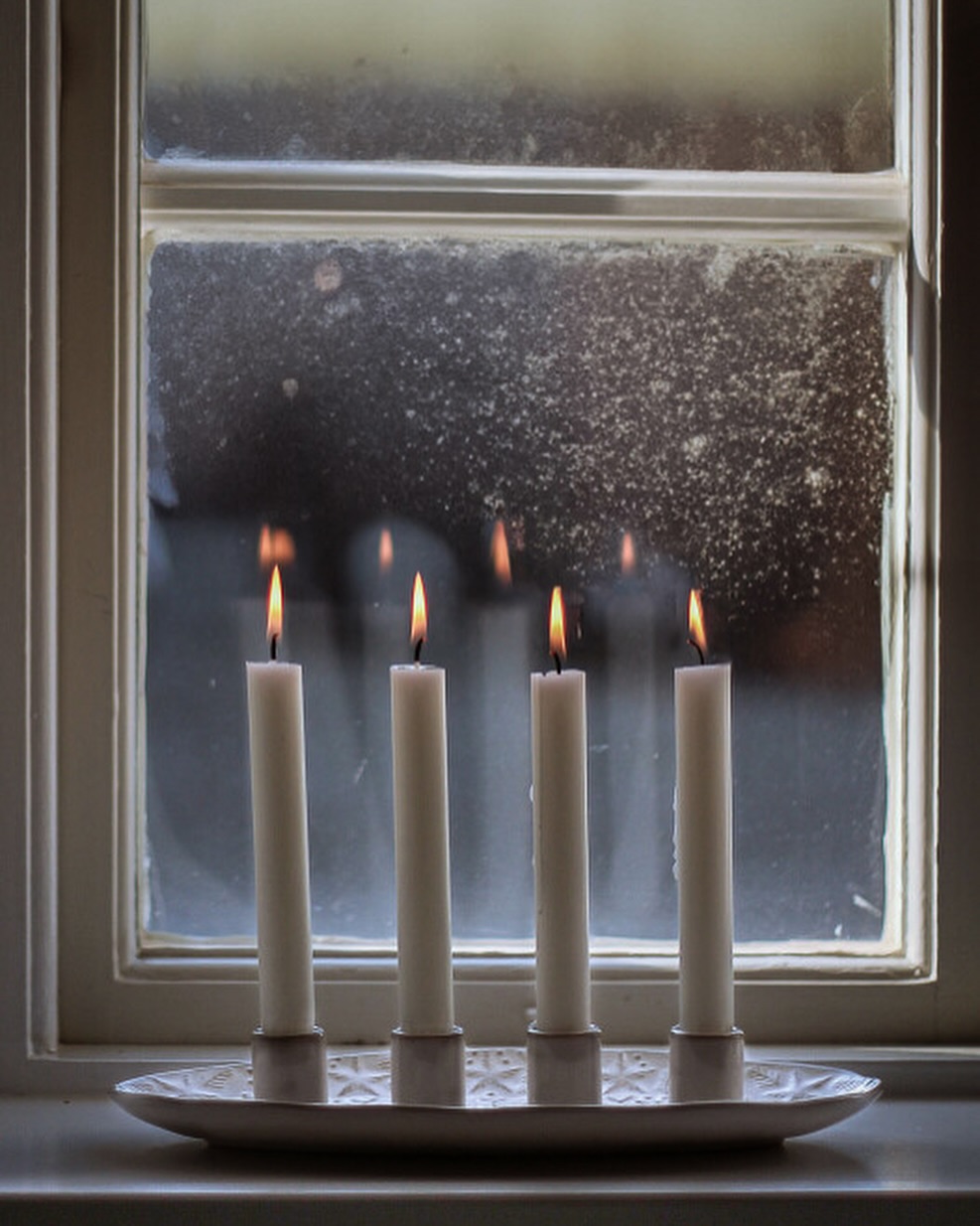 Adventsljusstake - Ljusstake - Winterheart - 15x31 cm - 3