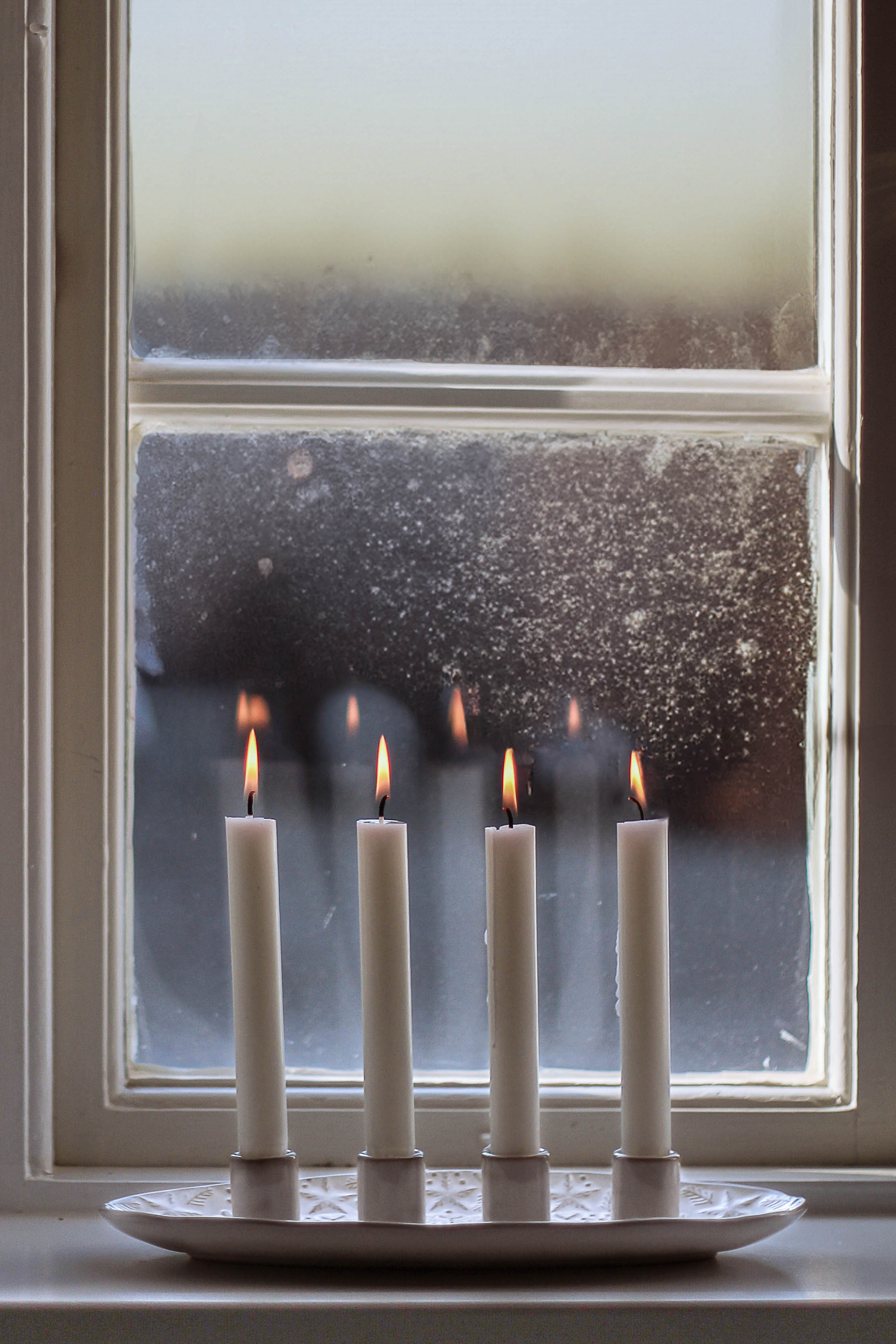 Adventsljusstake - Ljusstake - Winterheart - 15x31 cm - 9