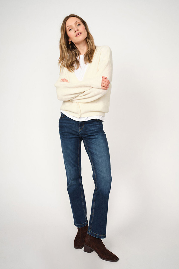Mos Mosh - MMThora V-neck Knit  Cardigan  Ecru - 5