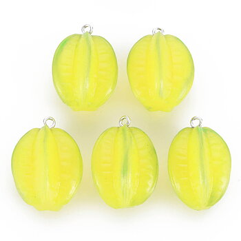 Berlock - Resin, 3D  Carambola , Stjärnfrukt