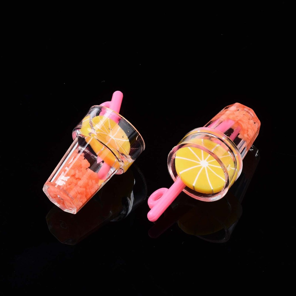 Berlock - Resin, 3D   Drink /  Frukt te, orange - 2
