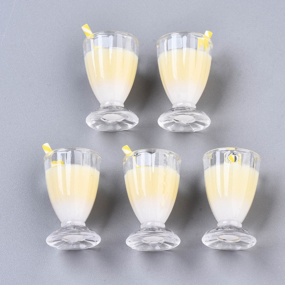 Berlock - Resin, 3D   Drink /  Milkshake  Glass, Beige