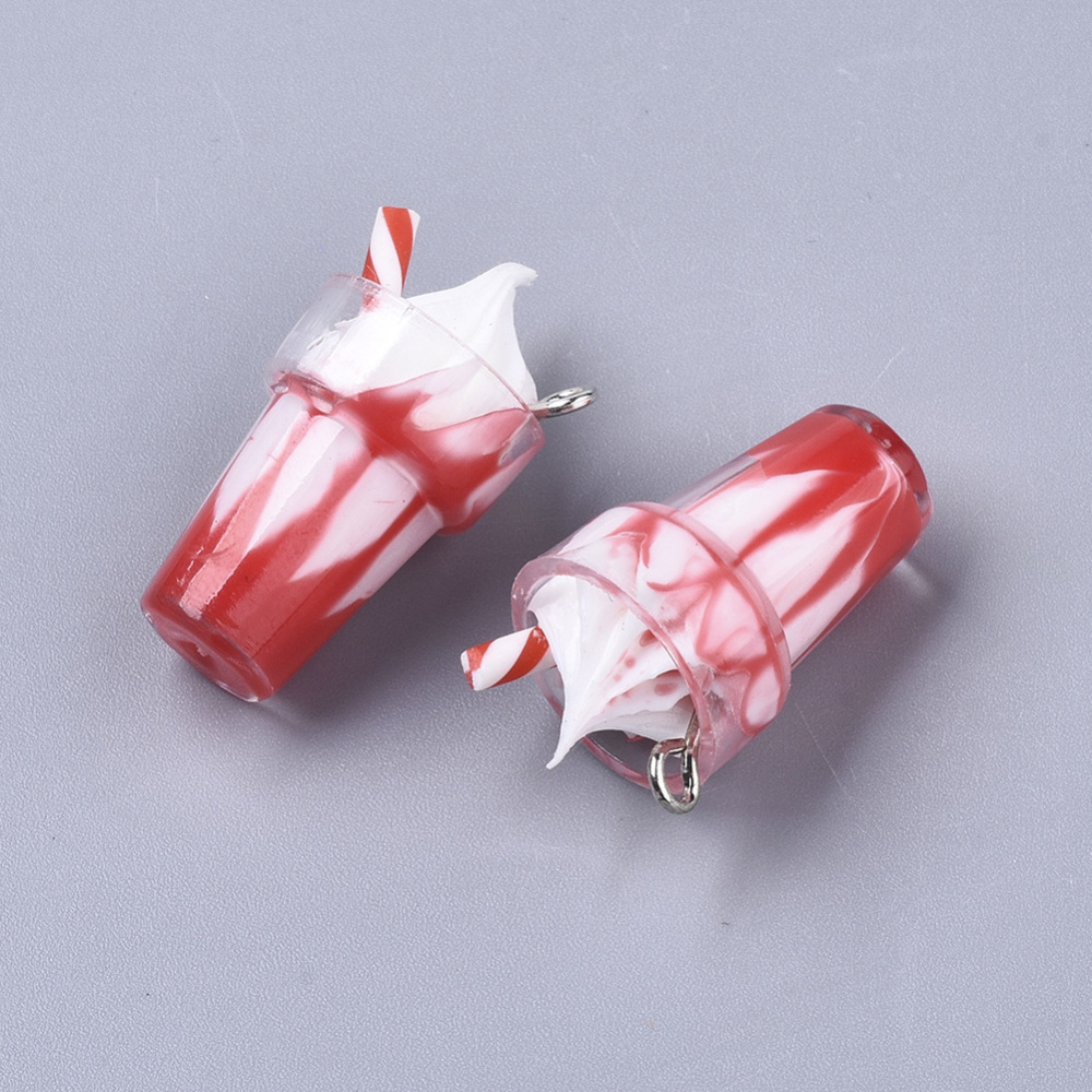 Berlock - Drink 3D, Resin Milkshake Icecream Red - 2