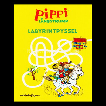 PIPPI LÅNGSTRUMP - LABYRINTPYSSEL - MINIBOK rabén&sjögren - MB213