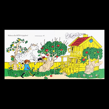 PIPPI LÅNGSTRUMP - RÄKNA MED PIPPI - MINIBOK rabén&sjögren - MB214