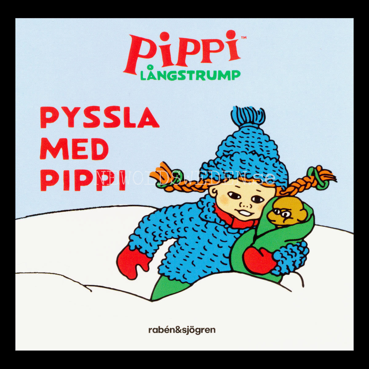 PIPPI LÅNGSTRUMP - PYSSLA MED PIPPI - MINIBOK rabén&sjögren - MB214