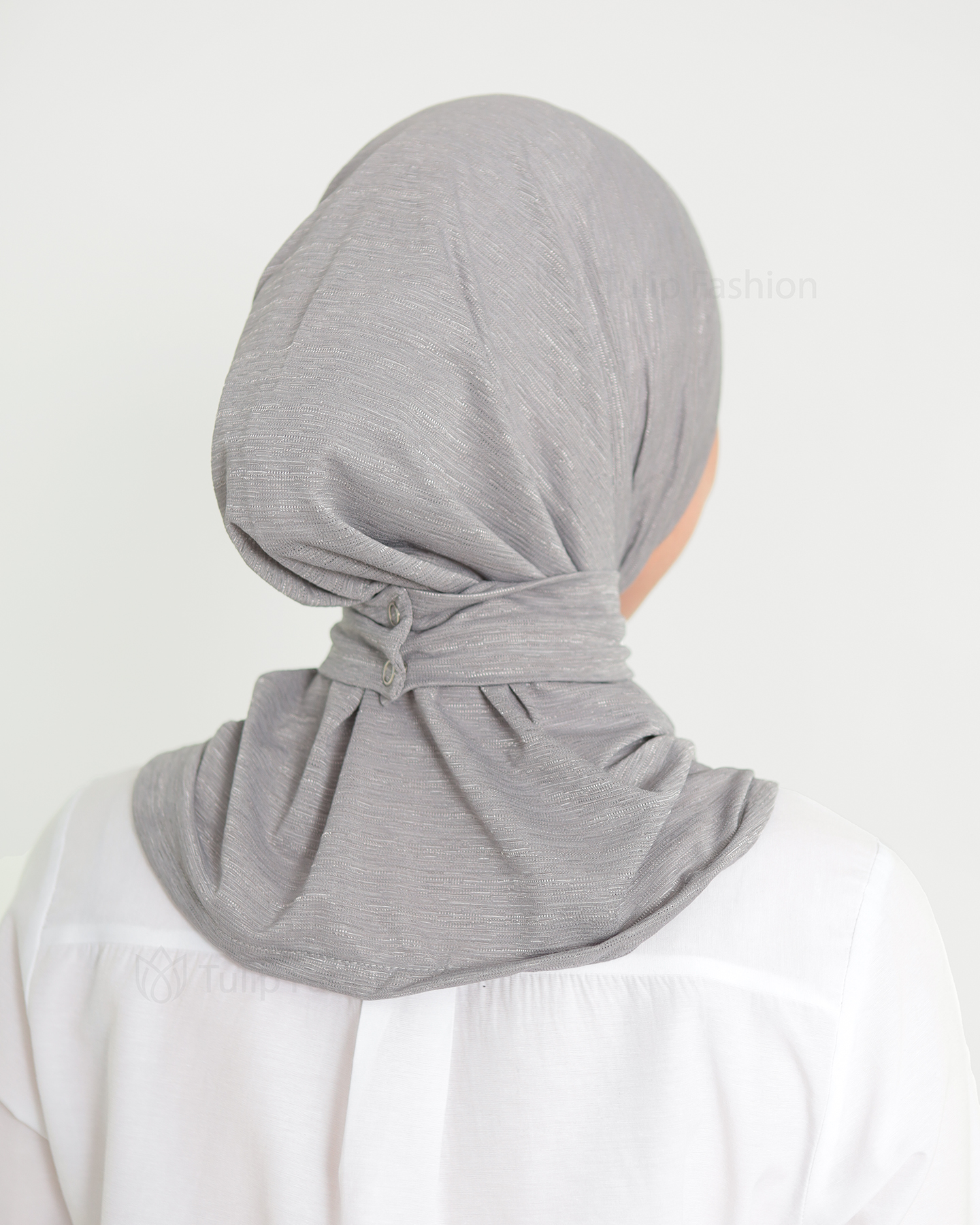Hijab - instant lycra mottled - Dark Gray - 4