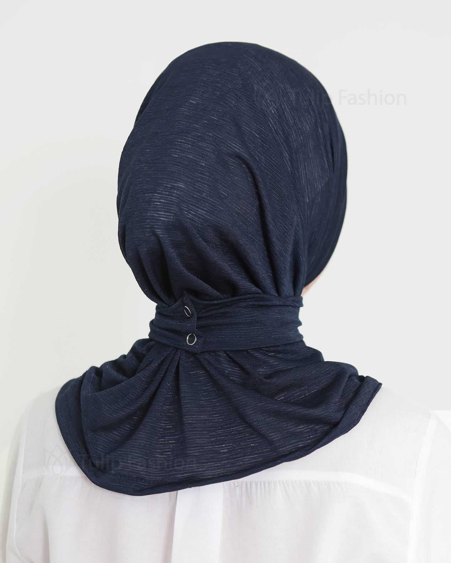 Hijab - instant lycra mottled - Midnight Blue - 4