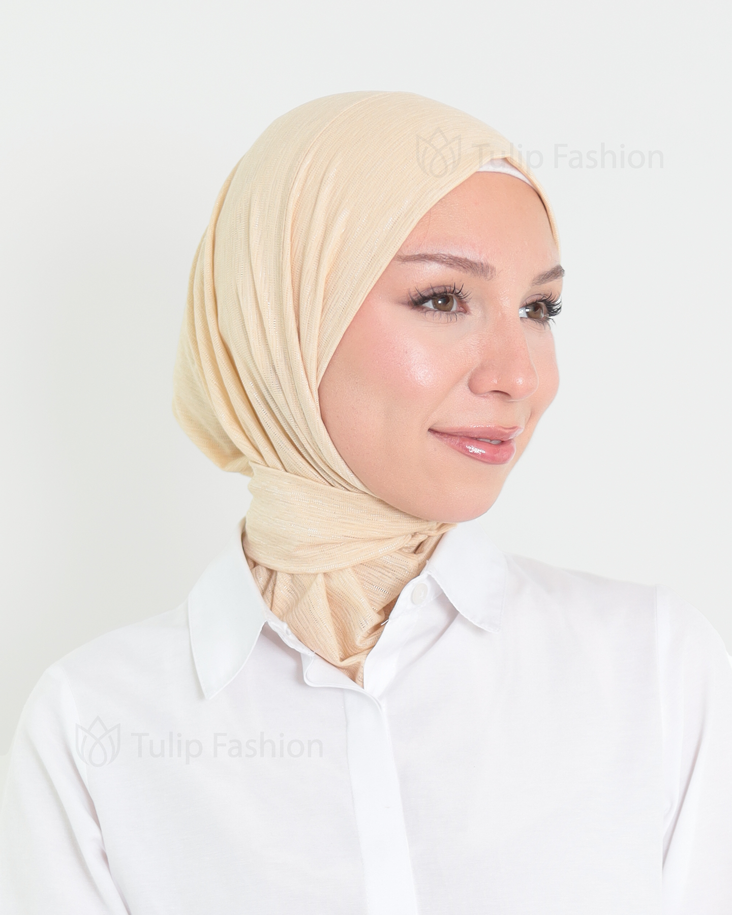 Hijab - instant lycra mottled - Beige